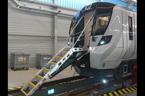 The Siemens Desiro City Class 717 EMUs have end doors with extending ladders for emergency evacuation in the single-bore tunnels on the Moorgate route.